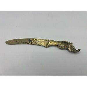 Vintage Brass Elephant Letter Opener Ornate Handle Korea Made
